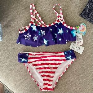 Bikini | breaking waves | girls size 8 NWT